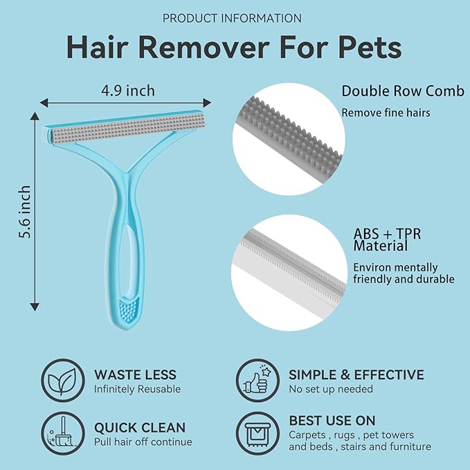 Lint Remover 3-Pack,Lint Shaver Cleaner Pro,Carpet Rake,Lint Brush,Fur Removal Tool,Portable Carpet Scraper,Clothes,Car Mats,Couch,Pet Bed,Furniture