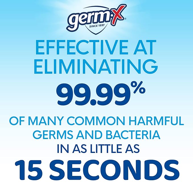 Germ-X Original Hand Sanitizer, Non-Drying Moisturizing Gel with Vitamin E, Instant and No Rinse Formula, Bulk Mini Travel Size for On-The-Go, 2 Fl Oz (Display Pack of 6)