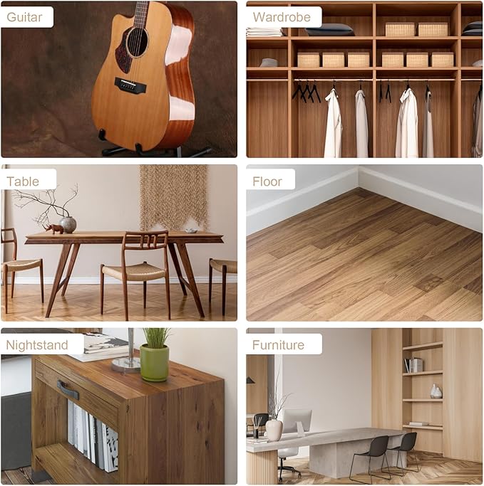 SEISSO Wood Putty, White Oak Wood Filler Paintable, Wood Putty Outdoor Waterproof, Wood Repair Putty Stainable, Wood Furniture Repair kit - Restore Wooden Table, Cabinet, Floors, Door