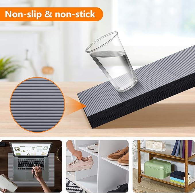 Shelf Liners for Kitchen Cabinets Non Adhesive Drawer Liner EVA Material Cupboard Mat Waterproof Refrigerator Mats Washable Fridge Liner for Cupboard and Desks Clear Shelf Liner 23.6 x 393.7 Inches