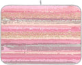 Pink Gold Stripe Dish Drying Mat for Kitchen Countertop 18x24 Rectangle Large Drying Mat Reusable Quick Dry Dish Sink Absorbent Mats Dishwasher Easy Clean Decorative Home Decor Essentials