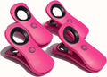 CoreClips Towel Clips for Beach Chairs - Set of 4 Pool Towel Holder Clips for Lounge Chairs on Cruise, Large 2.5” Opening Heavy Duty Clip for Towels on Boat Loungers with Travel Pouch - Pink