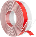 Heavy-Duty 36 ft x 2 in Weather Stripping, Extra Thick 2mm Door Draft Stopper Silicone Seal Strip for House and Glass Shower Doors for Collision and Side Gaps of Door and Windows, Clear