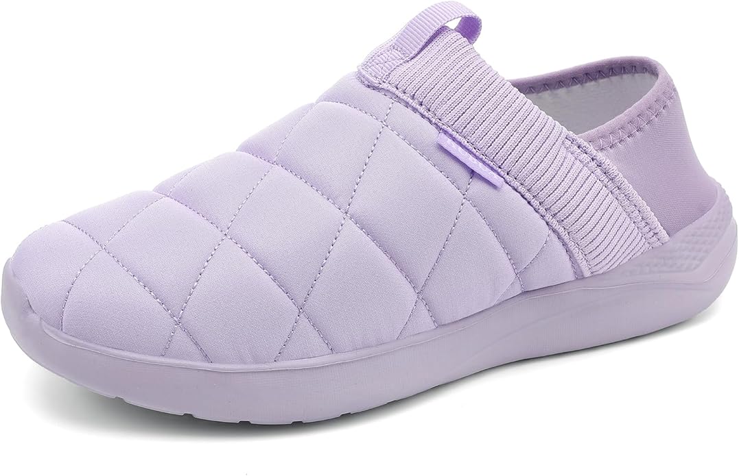 KUBUA Slippers for Men and Womens Indoor House Shoes Plush Slip on Outdoor Garden Loafers