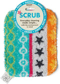 Skoy Scrub, 1-Piece Reusable, Non-Scratching Dish Scrubber for Kitchen and Household Cleaning, Planet-Friendly, Dishwasher Safe Soft Scrub, Assorted Colors and Designs