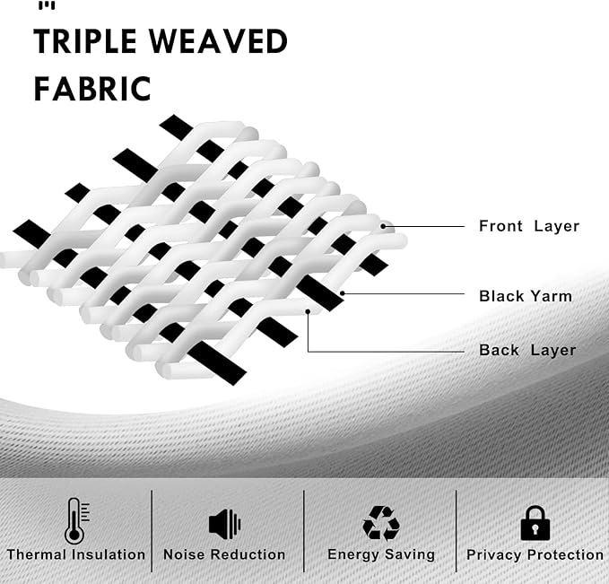 DWCN Blackout Curtains for Living Room Thermal Insulated, Energy Saving & Noise Reducing Bedroom Curtains, Brown, W 70x L 63 Inch, Set of 2 Rod Pocket Curtain Panels