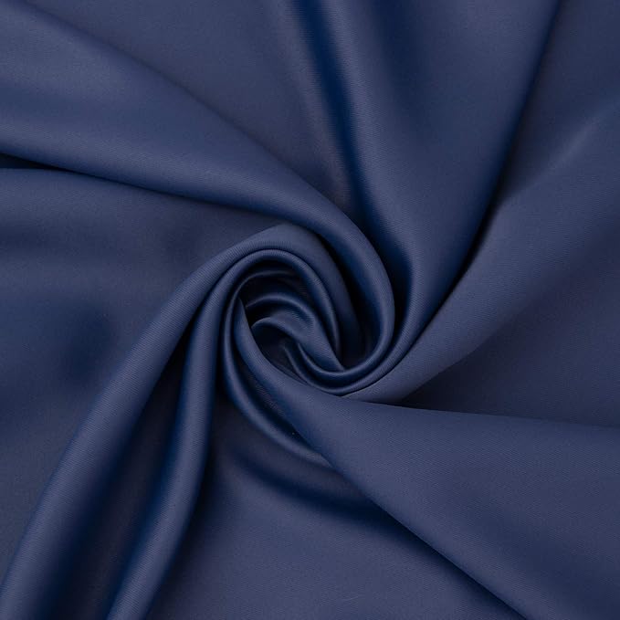 BGment Rod Pocket 63 Inch Long Blackout Curtains for Bedroom - Navy Blue Room Darkening Drapes for Living Room Thermal Insulated Black Out Shading Blinds, 42 x 63 Inch, 2 Panels