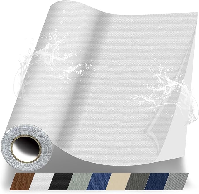 Fabric Repair Patches, 35X79 Inch Canvas Self-Adhesive Fabric Patches Tape Durable, DIY Large Canvas Repair for Sofa, Couches, Furniture, Chair, Clothing （35X79 Inch, White）