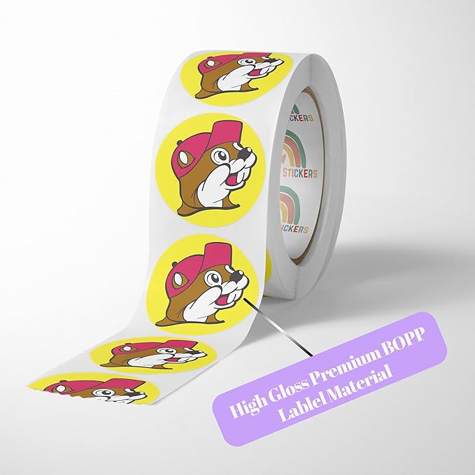 150 Custom Circle/Square BOPP Roll Labels- Personalized Stickers for Business Logo, Party, Wedding Favor, Baby Shower-Any Design Text + Image, Matte/Gloss Finish (2 Inch Square)