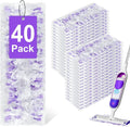 40 Pack Power Mop Refills for Swiffer Power Mop，Unscented&Thickened Multi-Surface and Wood Spray Mops for Floor Cleaning
