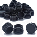 Plastic Plugs Tubing End Caps Chair End Caps Furnigear 3/4" Outside Bottom Round Tubing Caps Black Furniture Sliders Glides (Fit 0.7-074" Tube Inner Diameter, 40pack)