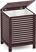 Homykic Bamboo Laundry Hamper with Lid, 120L Large Clothes Laundry Sorter with Removable 2-Section Liner Bag, Raised Laundry Basket Organizer for Clothing, Bathroom, Bedroom, Laundry Room, Espresso