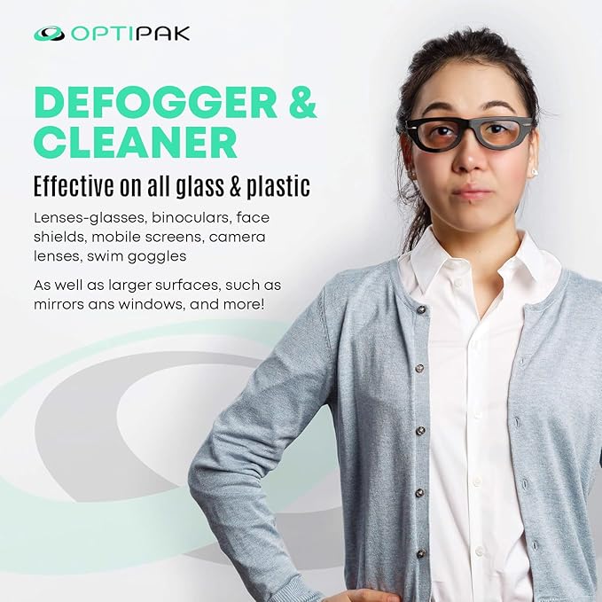 Anti Fog Wipes for Glasses, Binoculars, Face Shields, Ski Masks or Swim Goggles | Pre-Moistened Cleaning Antifog Lens Wipes for Eyeglasses and Defogger for Glasses (350 Count Pack of 3)