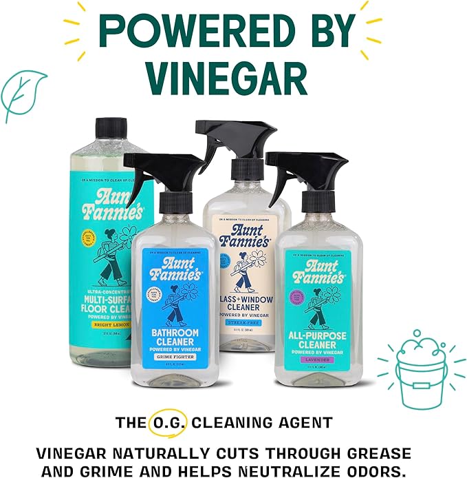 Aunt Fannie's Ultra Concentrated Floor Cleaner Vinegar Wash, Multi-Surface Solution For Mopping, Makes 16 Gallons, Eucalyptus Scent, 32 oz. (Pack of 3)