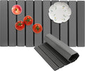 Stone Drying Mat For Kitchen Counter 24"x16" Foldable Super Absorbent Non-Slip Diatomaceous Earth Quick Dry Mat Matches Any Countertop