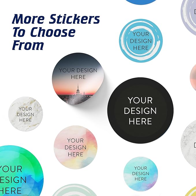 100 Custom Vinyl Stickers - Upload Your own Image, Text, Design, Logo - Personalized Logo Labels for Handmade, Packaging, Bottle, Jars, Candle, Brand Stickers (City, 6x6)