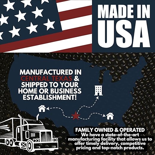 COATEDOUTDOORFURNITURE RFT-DBL Heavy Duty 32 Gallon Round Trash Receptacle, Liner Included, Dark Blue with Flat Top, Made in America