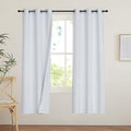 PONY DANCE White 100% Black Out Curtains 72 inch Length, Thermal Insulated Window Treatment Blacout Drapes for Bedroom, Room Darkening Noise Reducing Curtains for Living Room(2 Panels, 42 inches Wide)