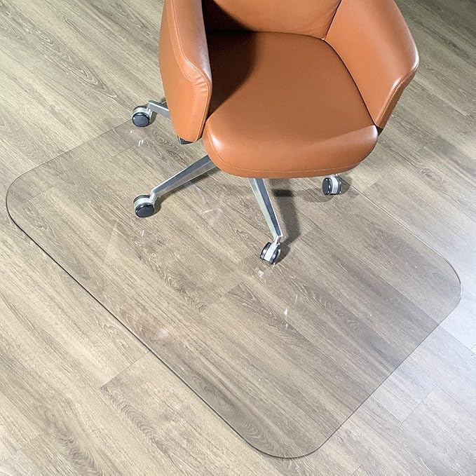 2Pack Crystal Clear 1/5" Thick 47" x 40" Heavy Duty Hard Chair Mat, Can be Used on Carpet or Hard Floor