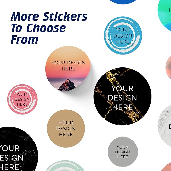 100 Custom Vinyl Stickers - Upload Your own Image, Text, Design, Logo - Personalized Logo Labels for Handmade, Packaging, Bottle, Jars, Candle, Brand Stickers (Mountain, 3x3)