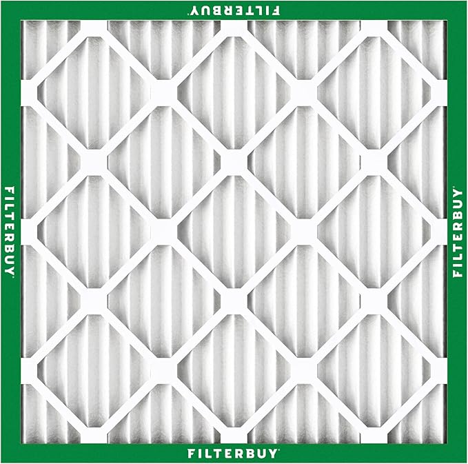 Filterbuy 20x20x1 Air Filter MERV 8 (MPR 700) Dust Defense Replacement (6-Pack), Electrostatic Pleated HVAC AC Furnace Filters, Made in USA (Actual Size: 19.50 x 19.50 x 0.75)