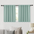 RYB HOME Bathroom Curtains Blackout - Thermal Insulating Privacy Small Window Curtains Short for Bedroom Basement Kitchen Kids Nursery Cabinet, Wide 42 x Long 30 inches, 2 Panels, Aqua