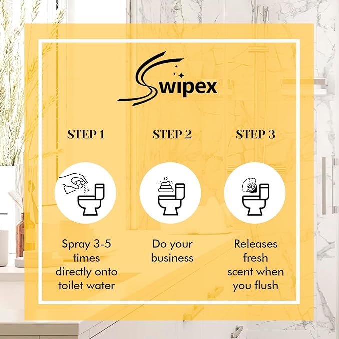 Travel Size Toilet Spray, Air Freshener Spray for Bathroom Deodorizer, Travel Essentials Variety - Lemon, Lavender, Vanilla, Peony, Eucalyptus