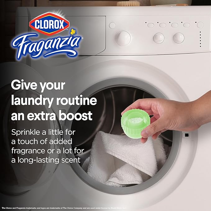 Clorox Fraganzia Laundry Scent Booster Crystals in Cedarwood & Sage Scent - Scented In-Wash Freshener Beads for Fresh, Clean, Great Smelling Clothes and Linens, 18 Oz - 2 Pack