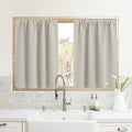 RYB HOME Curtains for Bedroom 63 inches Long, Blackout Thermal Insulating Window Treatment Drapes for Living Room Bathroom Basement Laundry Classroom, W 62 x L 63, Beige, 2 Panels
