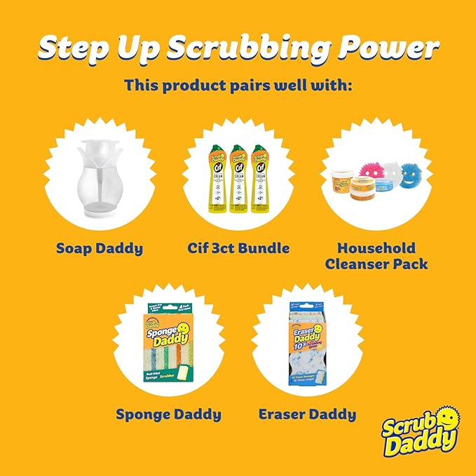Scrub Daddy Scratch-Free Multipurpose Kitchen Sponges - Bulk Dish Sponges for Kitchen, Bathroom, Household Cleaning & More - Made with BPA-Free Polymer Foam (5 Count)