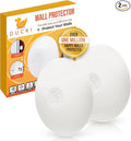 Ducki Door Stop Wall Protector | Self Adhesive Door Knob Wall Protectors from Door Knobs | Rubber Door Stoppers for Wall Damage & Noise | Durable, Shock Absorbent & Discreet | 2 Pack White Door Stops