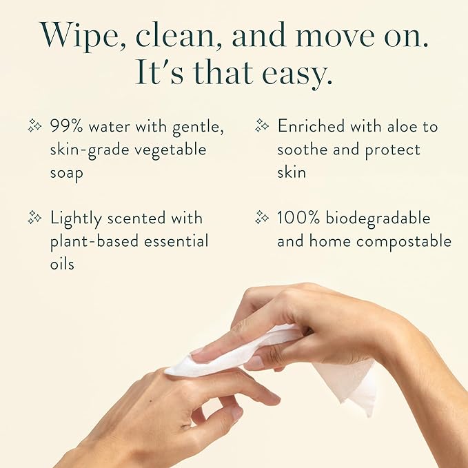 Biom Mini Dispenser + All-Purpose Wipes Starter Kit - Grapefruit Scented Cleaning Wipes | Fits in Car Cup Holder | Biodegradable Plant-Based Cleaner | Kid & Pet Friendly, Natural, Non-Toxic (Lilac)