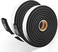 2 Rolls Weather Stripping Door Seal, 1''W x 3/8'' T Foam Tape Single Sided, Adhesive Closed Cell Weather Strip (Total 16 Feet Long)…