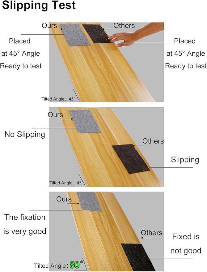 Non Slip Rug Pad Grippers - 8x10, 1/8" Thick, (Felt + Rubber) Double Layers Area Carpet Mat Tap, Provides Protection and Cushioning for Hardwood or Tile Floors