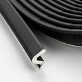 Weather Stripping Door Seal Strip - Soundproof Q-Shaped Foam for Exterior Door Frame, Large Gap Seal, Noise Cancelling, Easy to Install (Black, 19.8FT)