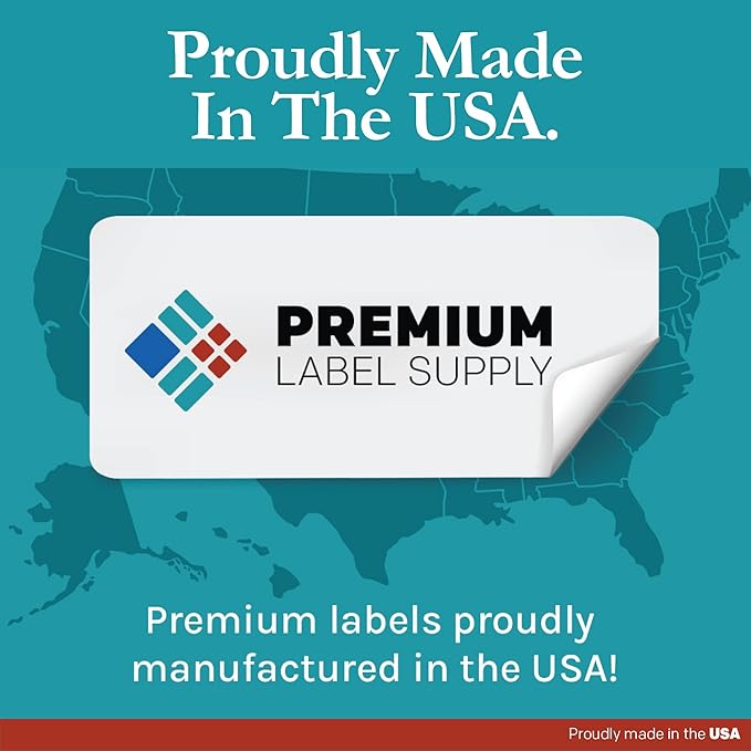 Premium Label Supply White Sticker Labels – 2.625" x 2" – Laser/Inkjet Compatible – (15 per Sheet), 100 Sheets – 1500 Total Adhesive Labels