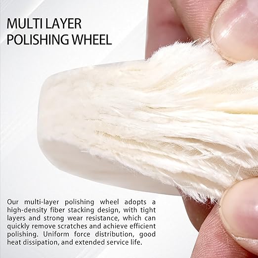 6PCS Buffing Wheels for Drill and 3 PCS Polishing Compounds, Wheel Polishing Kit, Polishing Wheel for Stainless Steel/Aluminum/Chrome/Wood/Jewelry/Plastic/Ceramic/Glass etc