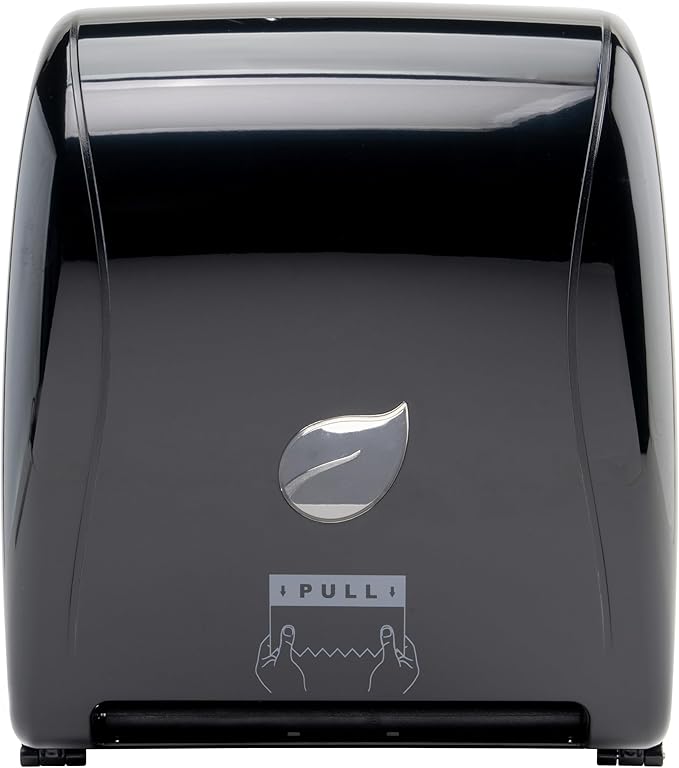 Winco TDAC-8K Commercial Wall Mount Paper Towel Dispenser, Auto-Cut 9" Sheets, Black