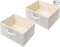 Storage Baskets, 15.7 Inch Woven Fabric Bins, Storage Cubes with Reinforced Handles, Organizer Bins for Closet Shelves, Foldable, Clothes. (2PCS/Beige-15.7*11*7.8inch)