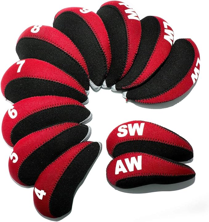 Golf Iron Club Head Covers Headcovers Set, Neoprene Golf Wedges Protective fits Taylormade M5 M6 Callaway PXG, Lightweight, Lob Wedge,Sand Wedge