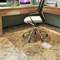 Exclusive Beveled Edge Glass Chair Mat for a Smooth Glide and Easy Roll On/Off by Clearly Innovative, Ultimate Office Chair Mat for Carpet or Hardwood Floor, 46x46