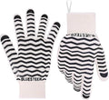 Oven Gloves 932°F Heat Resistant Oven Mitts with Fingers, Heat Proof BBQ Grill Gloves Silicone Grip Fireproof Gloves for Kitchen Cooking Grilling Baking