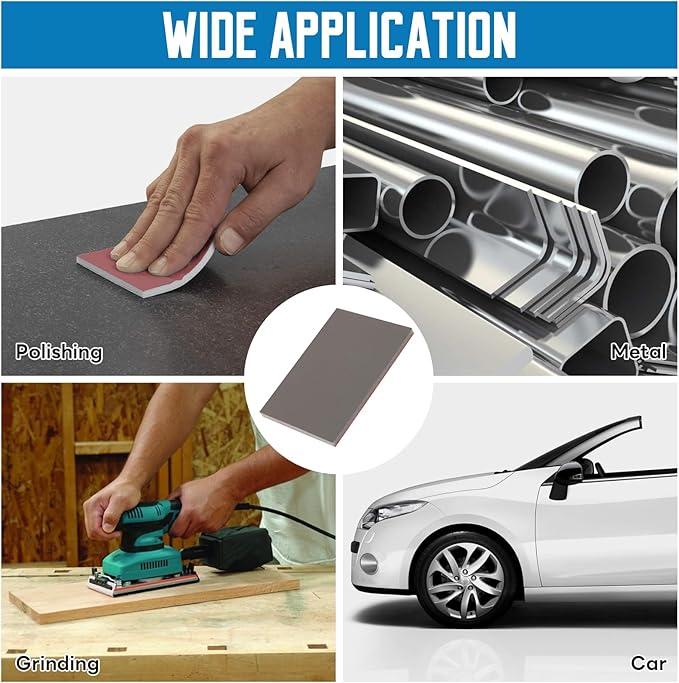20 Pack 2000 Grit Sanding Sponge, 3 x 4 Inch Soft Foam Sanding Block Wet Dry Sanding Pads, Washable Sandpaper Sponge Drywall Sand Block for Wood, Metal, Furniture Polishing (2000 Grit)