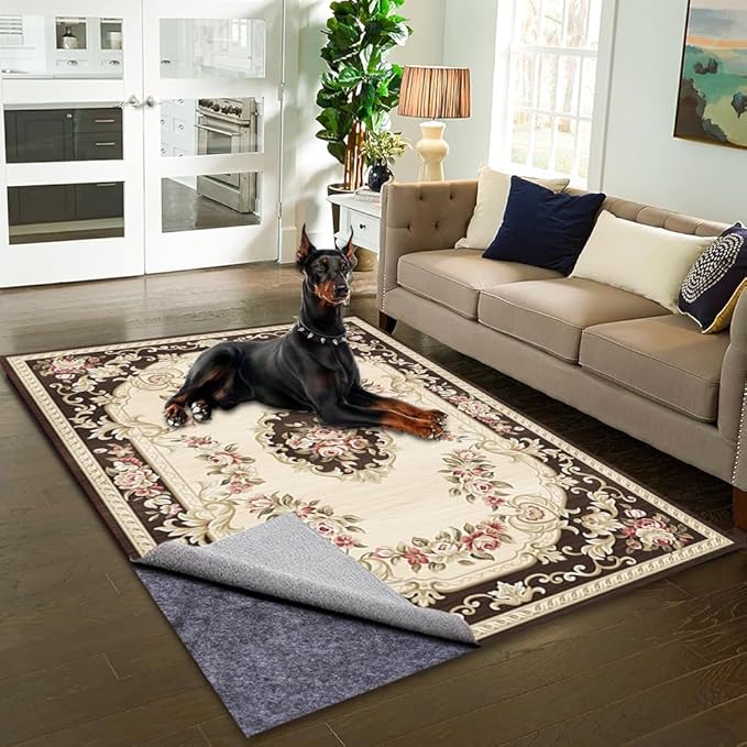 Waterproof Non-Slip 1/4” Extra Thick 10x14 ft Rug Pad for Large Area Rugs Durable Felt Floor Protection pad for All Floors, Suitable for Cutting. Rug Pads Keep Rugs in Place and Provide Cushioning
