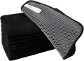 SINLAND Microfiber Dish Cloth for Washing Dishes Dish Washing Rags Best Kitchen Washcloth Cleaning Cloths Wash Cloths with Poly Scour Side 7.87Inchx7.87Inch 10 Pack Black