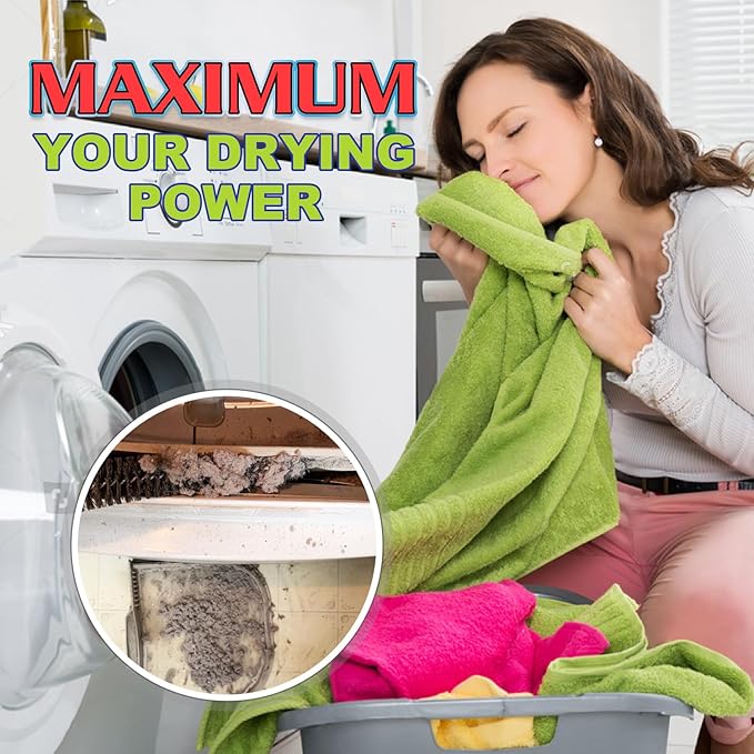 Sealegend Dryer Vent Cleaner Kit Dryer Lint Vacuum Attachment Lint Remover,Dryer Vent Vacuum Hose With Brush Purple