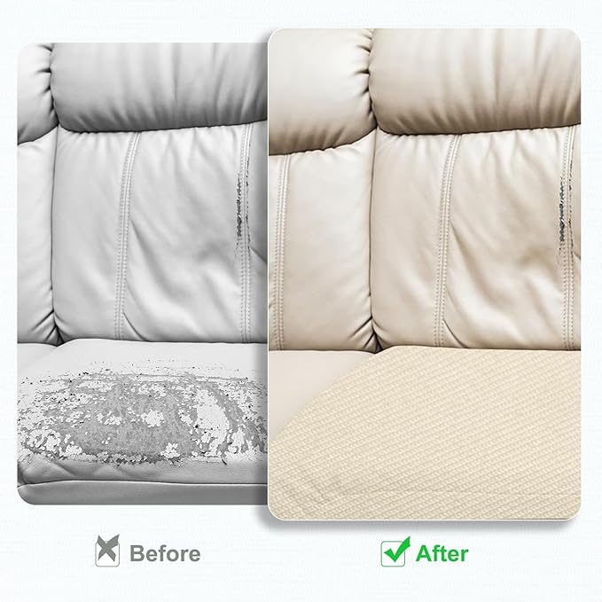 PATIKIL 8x11 Inch Linen Repair Patches, 2Pcs Self-Adhesive Fabric Patch for Sofas Tote Bags Furniture Car Seats Clothes Tents, Light Gray