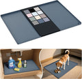 URMONA Waterproof Silicone Under Sink Mat 19'' x 19'' Shelf Liner for Kitchen and Bathroom, Cabinet and Counter Protector, Storage and Organizers, Litter Mat, Pet Cat Puppy Essentials(Dark Grey)