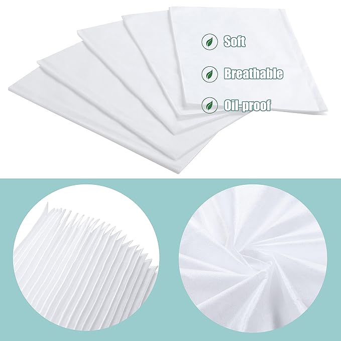 Disposable Bed Sheets for Massage Table 100 Pcs 31" x 71" Waterproof Massage Table Sheets Soft Non Woven Fabric SPA Massage Table Bed Cover Breathable for Beauty Tattoos Waxing Travel (White)