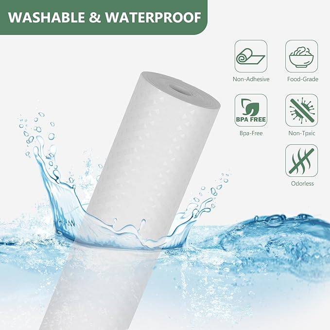 Shelf Liners, Non-Adhesive Drawer Liner, Waterproof & Oil-Proof Kitchen Cabinet Cupboard Liner Plastic EVA Material BPA Free Fridge Liner Mats Paper Protector for Shelves (White/12in x 240in)